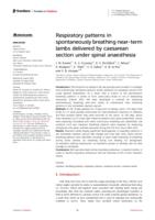 Respiratory patterns in spontaneously breathing near-term lambs delivered by caesarean section under spinal anaesthesia