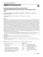 Automated oxygen control for very preterm infants and neurodevelopmental outcome at 2 years-a retrospective cohort study