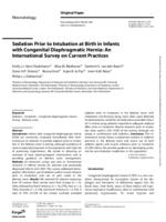 Sedation prior to intubation at birth in infants with congenital diaphragmatic hernia