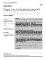 The risk of venous thromboembolism after minor surgical procedures