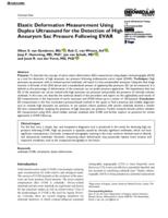 Elastic deformation measurement using duplex ultrasound for the detection of high aneurysm sac pressure following EVAR