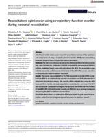 Resuscitators' opinions on using a respiratory function monitor during neonatal resuscitation