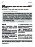 Automating outcome analysis after stem cell transplantation