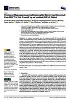 Persistent hypogammaglobulinemia after receiving rituximab post-HSCT is not caused by an intrinsic B cell defect