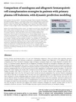 Comparison of autologous and allogeneic hematopoietic cell transplantation strategies in patients with primary plasma cell leukemia, with dynamic prediction modeling