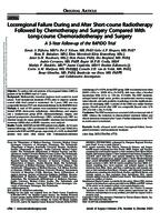 Locoregional failure during and after short-course radiotherapy followed by chemotherapy and surgery compared with long-course chemoradiotherapy and surgery