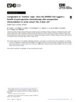 replyd-Does the RAPIDO trial suggest a benefit of post-operative chemotherapy after preoperative chemoradiation in rectal cancer?