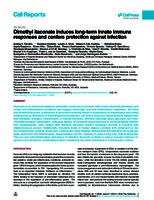 Dimethyl itaconate induces long-term innate immune responses and confers protection against infection