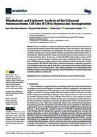 Metabolomic and lipidomic analysis of the colorectal adenocarcinoma cell line HT29 in hypoxia and reoxygenation