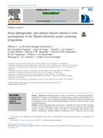 Socio-demographic and cultural factors related to non- participation in the Dutch colorectal cancer screening programme