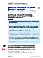 Right atrial adaptation to precapillary pulmonary hypertension