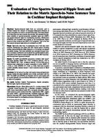 Evaluation of two spectro-temporal ripple tests and their relation to the Matrix speech-in-noise sentence test in cochlear implant recipients