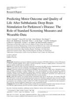 Predicting motor outcome and quality of life after subthalamic deep brain stimulation for Parkinson's disease