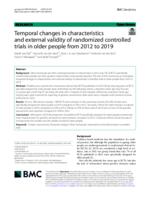 Temporal changes in characteristics and external validity of randomized controlled trials in older people from 2012 to 2019