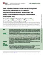 The potential benefit of statin prescription based on prediction of treatment responsiveness in older individuals