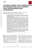 Natural course and classification of extensive macular atrophy with pseudodrusen-like appearance