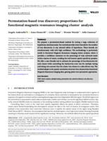 Permutation-based true discovery proportions for functional magnetic resonance imaging cluster analysis