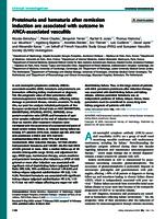 Proteinuria and hematuria after remission induction are associated with outcome in ANCA-associated vasculitis