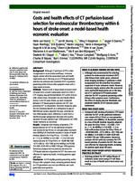 Costs and health effects of CT perfusion-based selection for endovascular thrombectomy within 6 hours of stroke onset