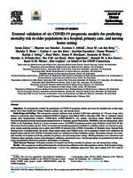 External validation of six COVID-19 prognostic models for predicting mortality risk in older populations in a hospital, primary care, and nursing home setting