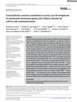 Extracellular vesicles contribute to early cyst development in autosomal dominant polycystic kidney disease by cell-to-cell communication