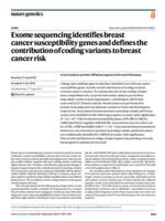 Exome sequencing identifies breast cancer susceptibility genes and defines the contribution of coding variants to breast cancer risk