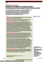 Development and validation of a postprocedural model to predict outcome after endovascular treatment for ischemic stroke