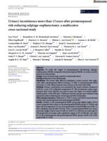 Urinary incontinence more than 15 years after premenopausal risk-reducing salpingo-oophorectomy