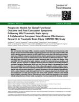 Prognostic models for global functional outcome and post-concussion symptoms following mild traumatic brain injury