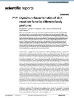 Dynamic characteristics of skin reaction force in different body postures