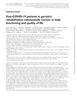 Post-COVID-19 patients in geriatric rehabilitation substantially recover in daily functioning and quality of life