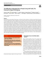 The difficulties of managing pain in people living with frailty