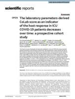 The laboratory parameters-derived CoLab score as an indicator of the host response in ICU COVID-19 patients decreases over time