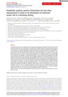 Polyketide synthase positive Escherichia coli one-time measurement in stool is not informative of colorectal cancer risk in a screening setting