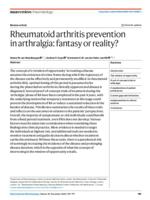Rheumatoid arthritis prevention in arthralgia