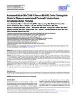 Activated HLA-DR+CD38+ Effector Th1/17 cells distinguish Crohn's disease-associated perianal fistulas from cryptoglandular fistulas