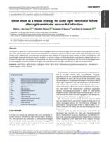 Glenn shunt as a rescue strategy for acute right ventricular failure after right ventricular myocardial infarction