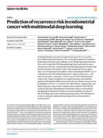 Prediction of recurrence risk in endometrial cancer with multimodal deep learning