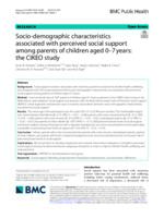 Socio-demographic characteristics associated with perceived social support among parents of children aged 0-7 years