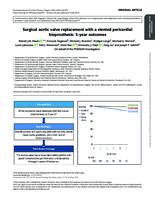 Surgical aortic valve replacement with a stented pericardial bioprosthesis