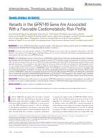 Variants in the GPR146 gene are associated with a favorable cardiometabolic risk profile