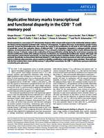 Replicative history marks transcriptional and functional disparity in the CD8+ T cell memory pool