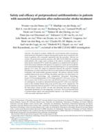 Safety and efficacy of periprocedural antithrombotics in patients with successful reperfusion after endovascular stroke treatment