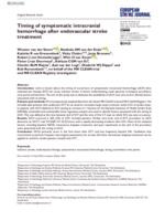 Timing of symptomatic intracranial hemorrhage after endovascular stroke treatment