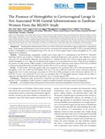 The presence of hemoglobin in cervicovaginal lavage is not associated with genital schistosomiasis in Zambian women from the BILHIV study