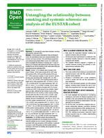 Untangling the relationship between smoking and systemic sclerosis: an analysis of the EUSTAR cohort