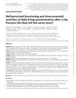 Self-perceived functioning and (instrumental) activities of daily living questionnaires after a hip fracture