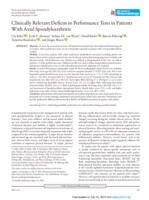 Clinically relevant deficits in performance tests in patients with axial spondyloarthritis