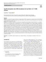 Specific absorption rate (SAR) simulations for low-field (< 0.1 T) MRI systems