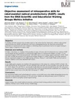 Objective assessment of intraoperative skills for robot-assisted radical prostatectomy (RARP)